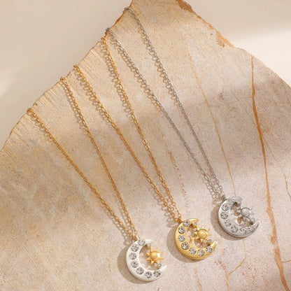 Moon & Sun Pendant Necklace