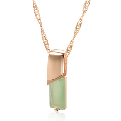 Mist Green Zircon Pendant Necklace