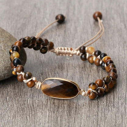Tiger Eye Yoga Wrap Bracelet