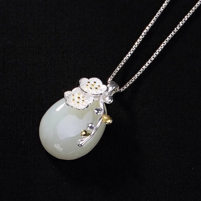 Cherry Blossom Water Drop Necklace