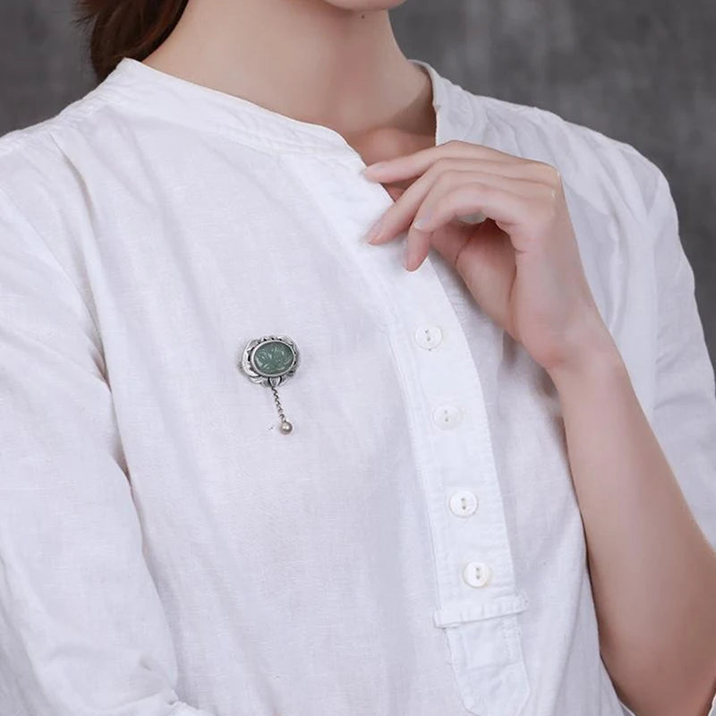 Jasper Blossom Brooch