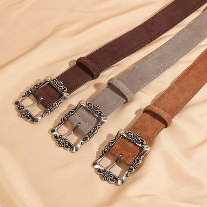 Alina Suede Wide Belt