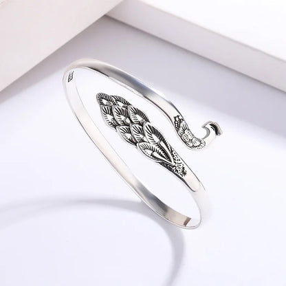 Sahana Peacock Silver Bracelet