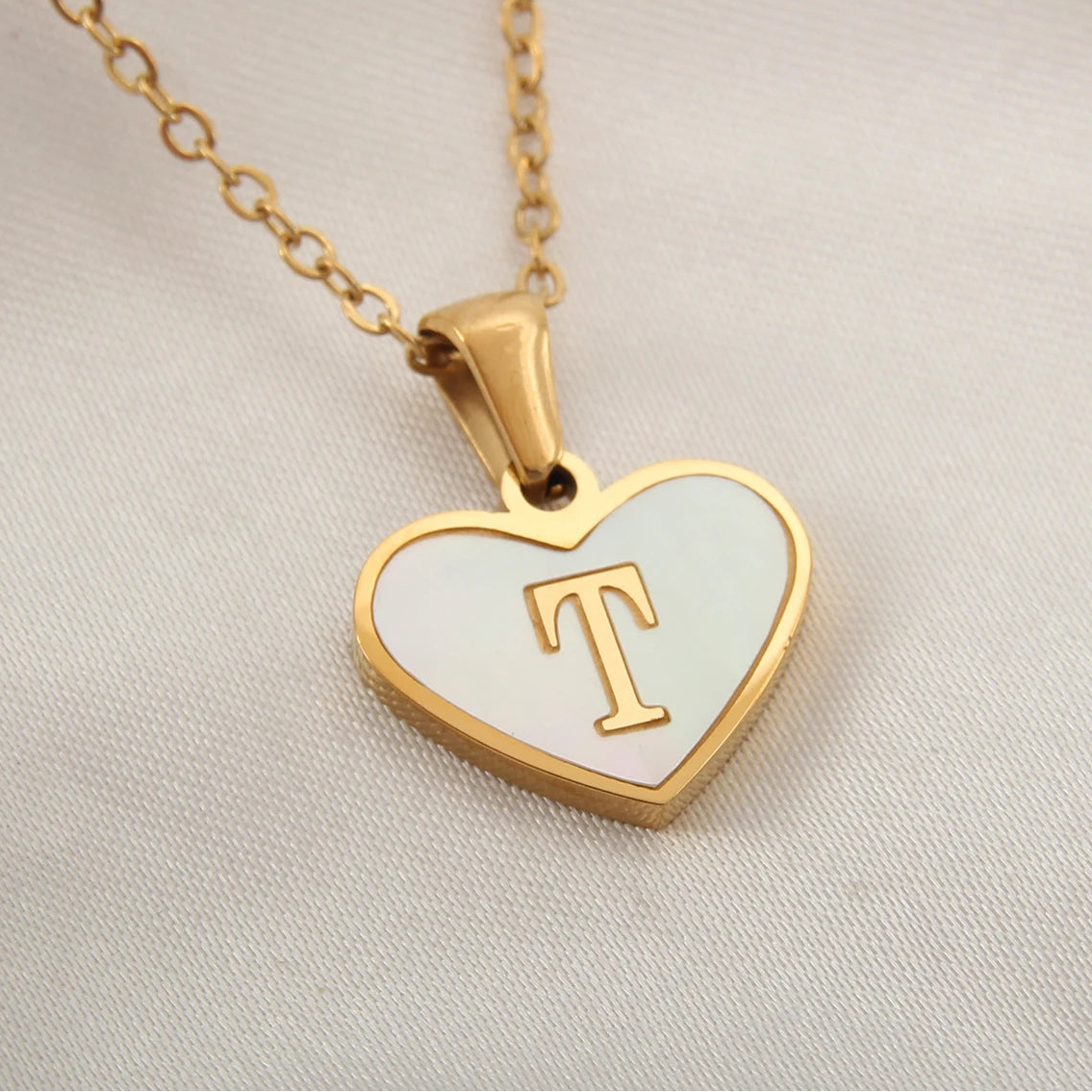 Mila Heart Initial Necklace