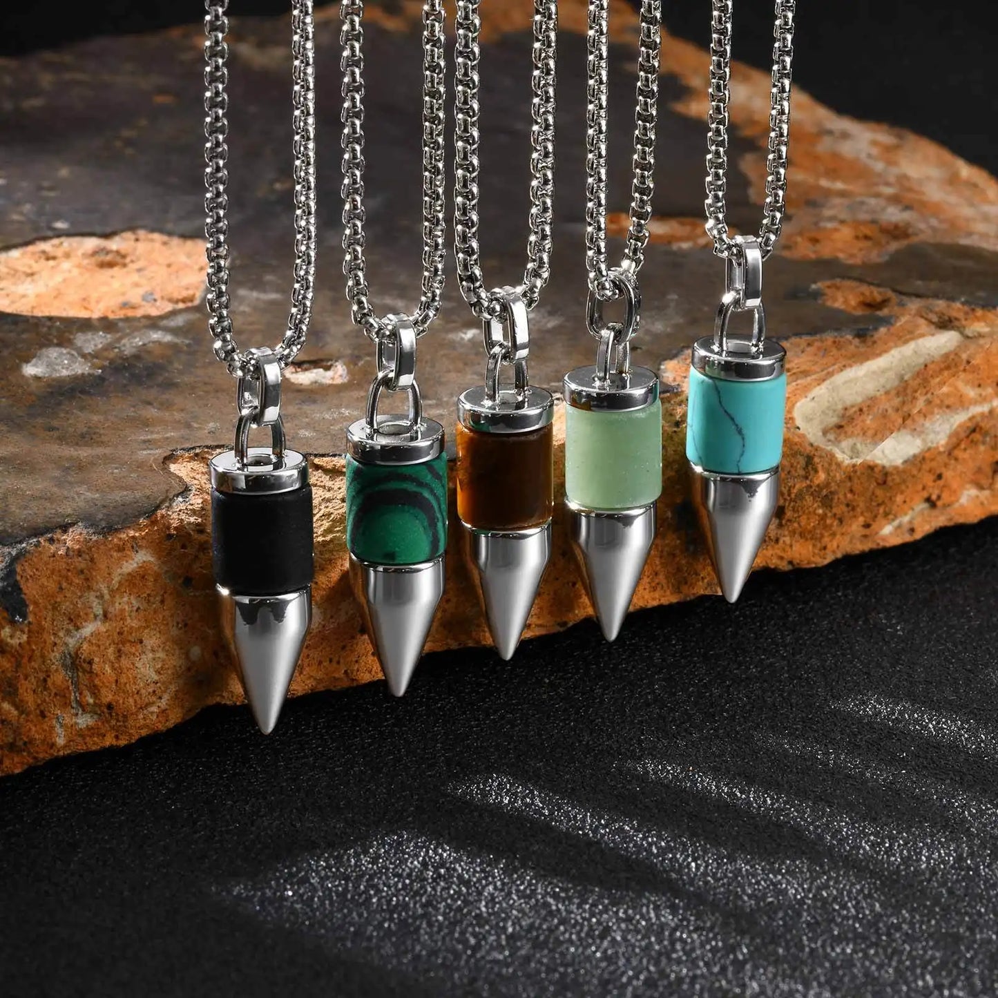 Titan Stone Bullet Necklace