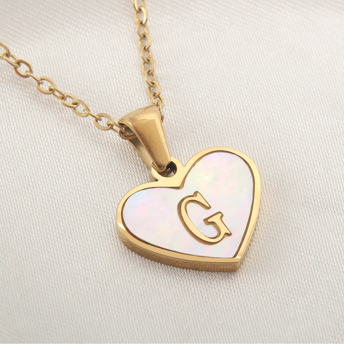 Mila Heart Initial Necklace