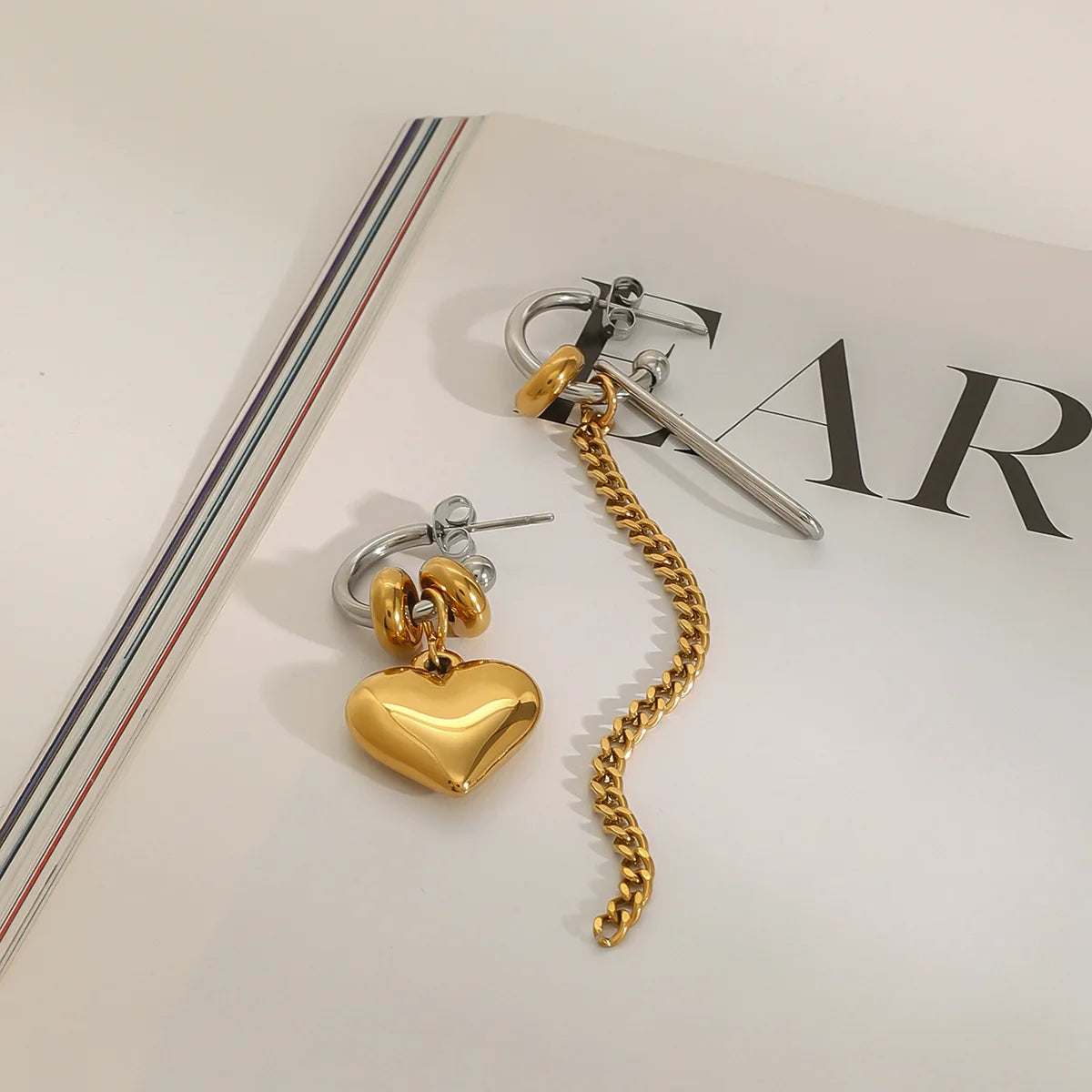 Valora Heart Tassel Earrings