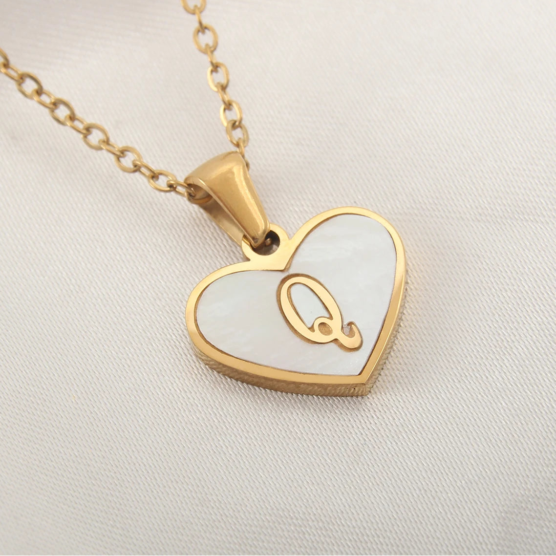 Mila Heart Initial Necklace