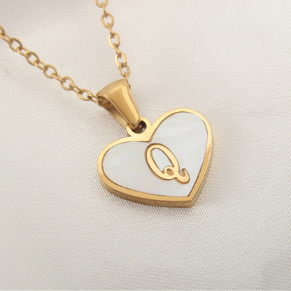 Mila Heart Initial Necklace