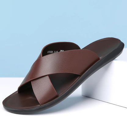 Theo Leather Slides