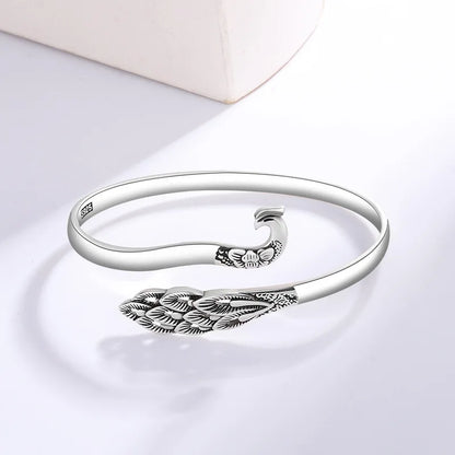 Sahana Peacock Silver Bracelet