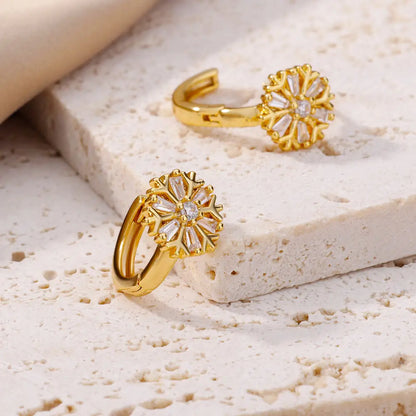 Arlina Snowflake Hoops