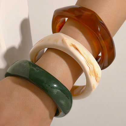 Boho Resin Wide Bangles