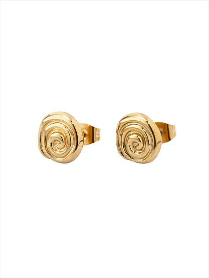 Maeve Spiral Disc Earrings