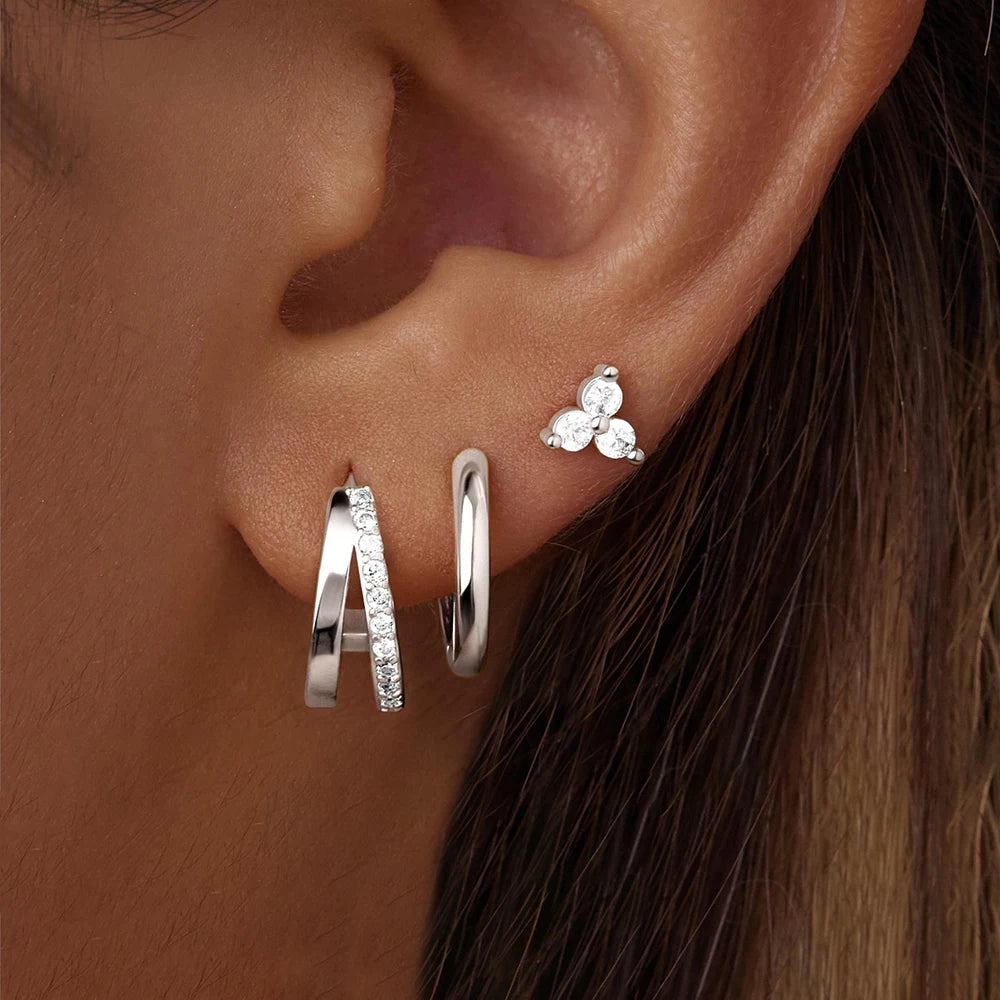 Elysia Double-Layer Hoops