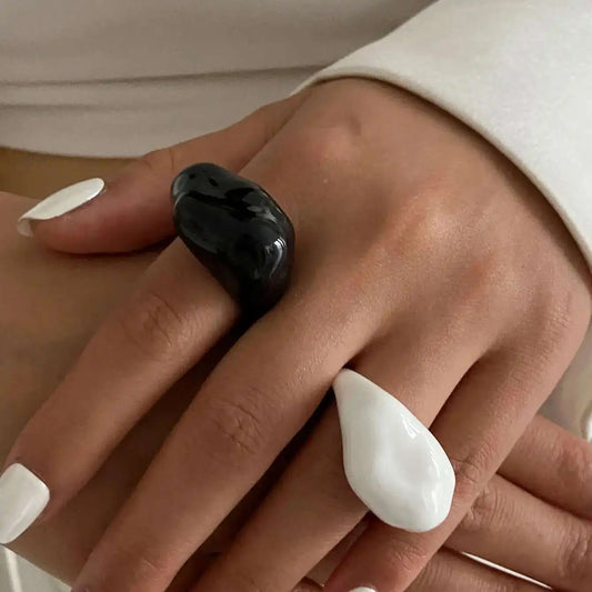 Zyra Geometric Resin Ring