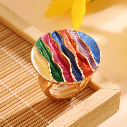 Luxe Geometric Gold Ring