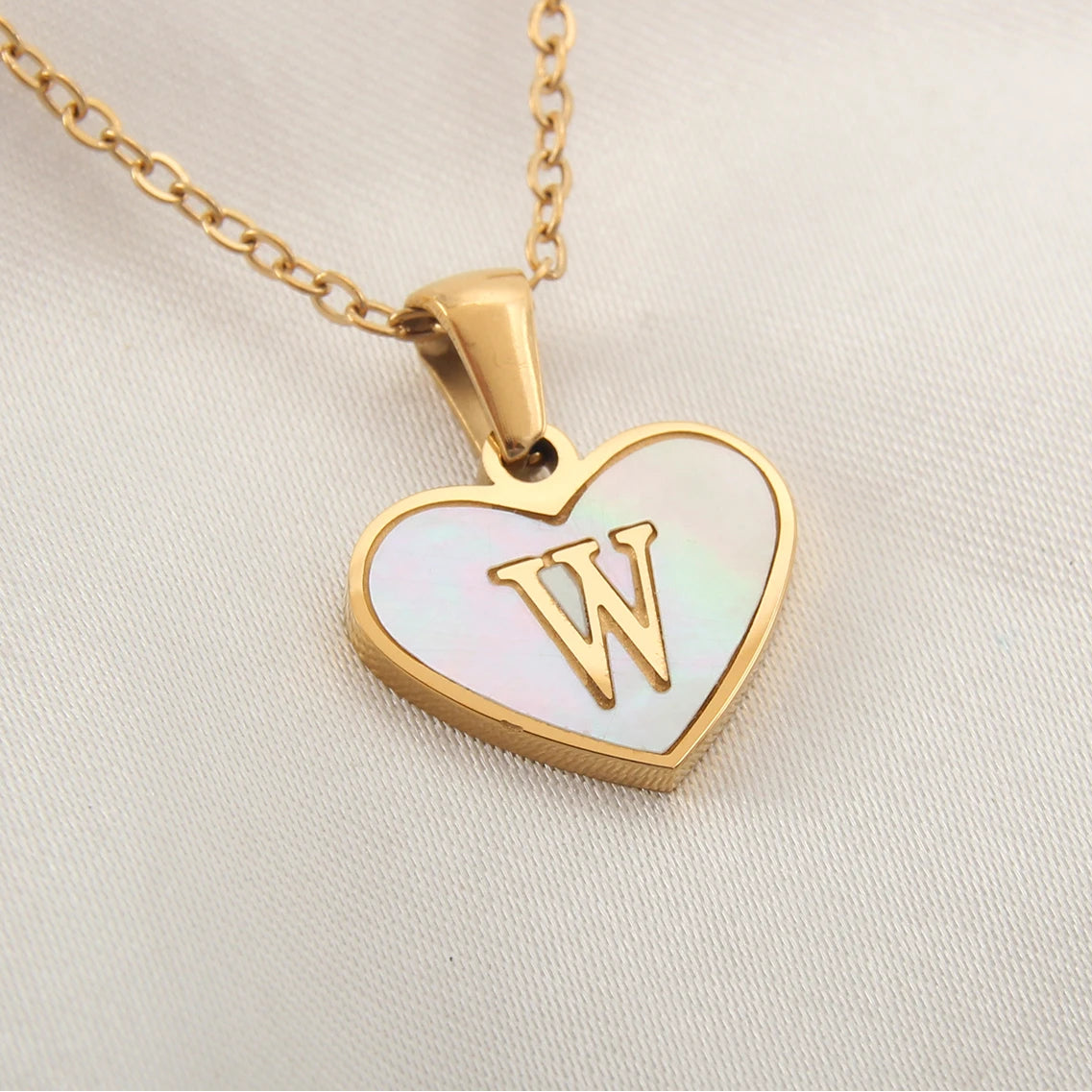 Mila Heart Initial Necklace