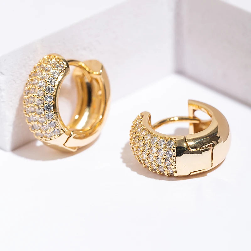 Sophie Zircon Hoop Earrings