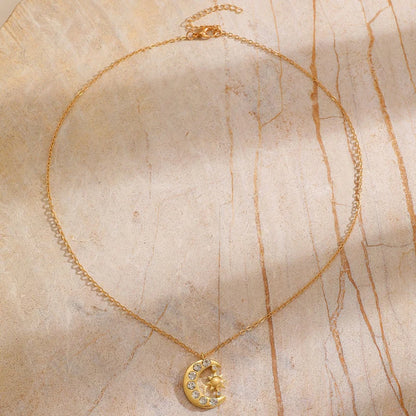 Moon & Sun Pendant Necklace