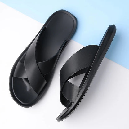 Theo Leather Slides