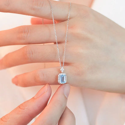 Topaz Sapphire Pendant Necklace