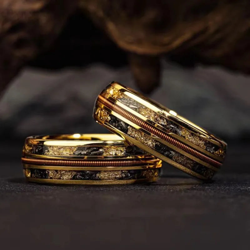 Guitar String Gold Ring
