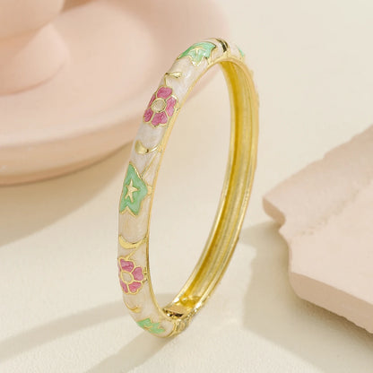 Enamel Flower Bangle