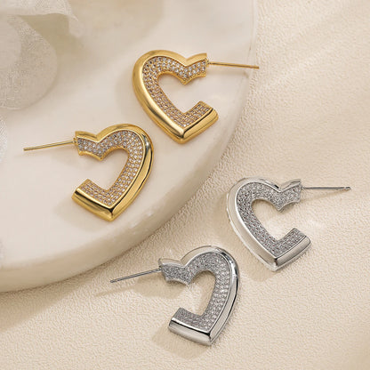 Arvella Half-Heart Studs