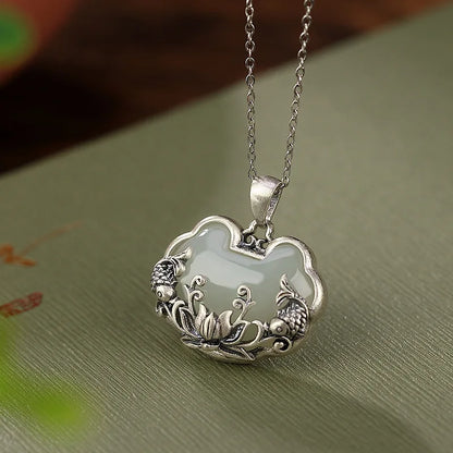 Hotan Fish Pendant Necklace