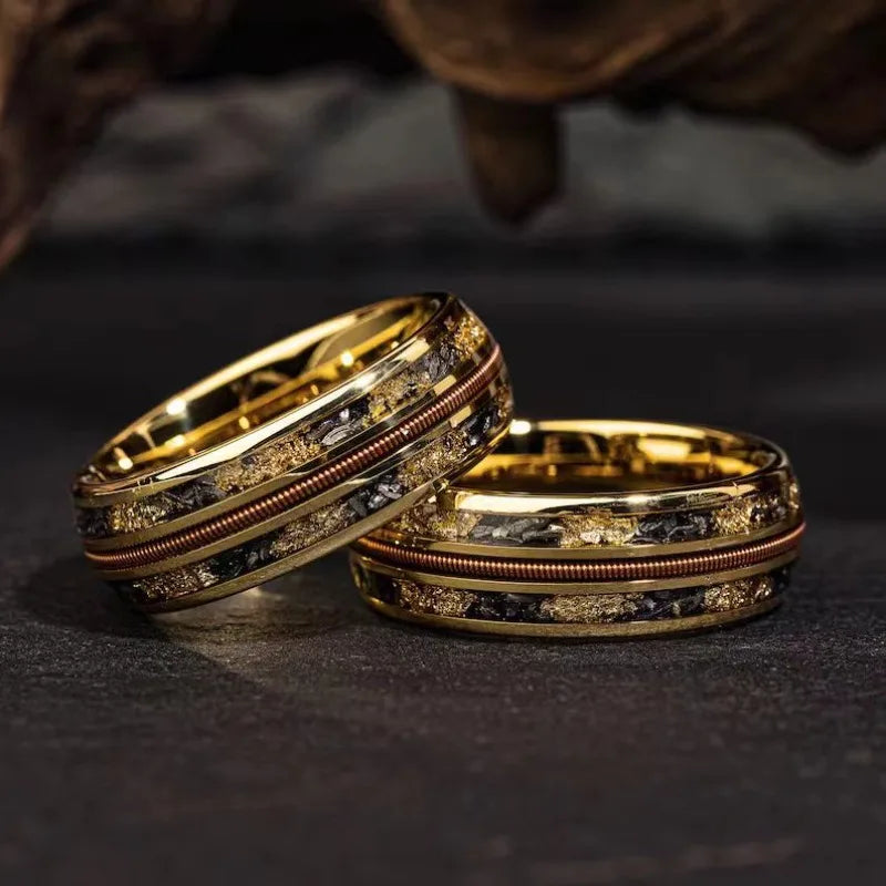 Guitar String Gold Ring