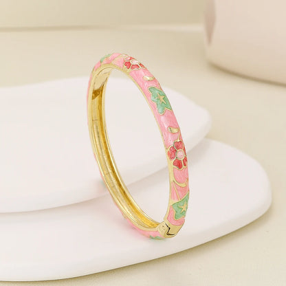 Enamel Flower Bangle