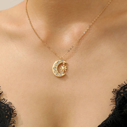 Moon & Sun Pendant Necklace