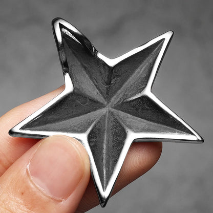 Star Pendant Stainless Steel Necklace