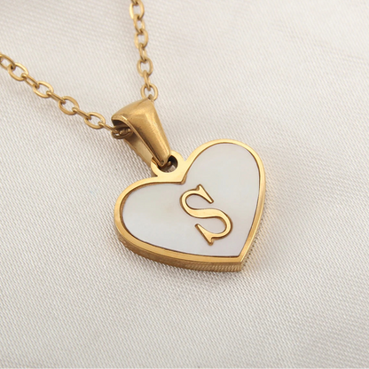 Mila Heart Initial Necklace