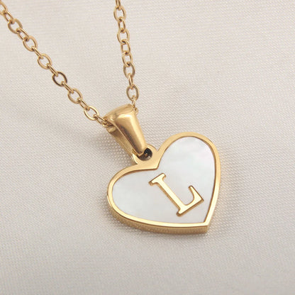 Mila Heart Initial Necklace