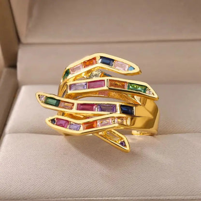 Finger Shape Zircon Ring