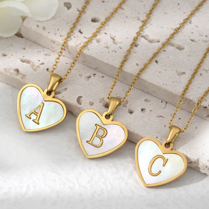 Mila Heart Initial Necklace