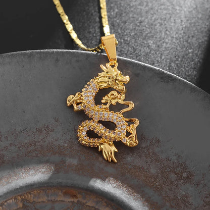 Zodiac Dragon Pendant Necklace