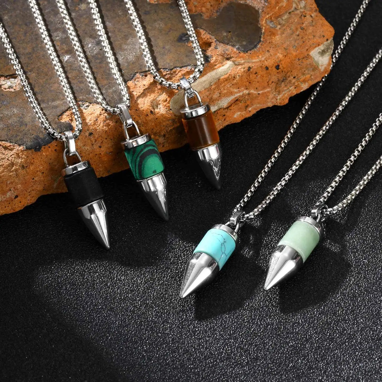 Titan Stone Bullet Necklace