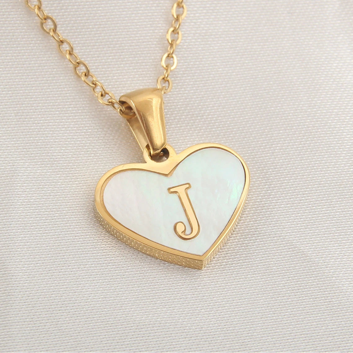 Mila Heart Initial Necklace