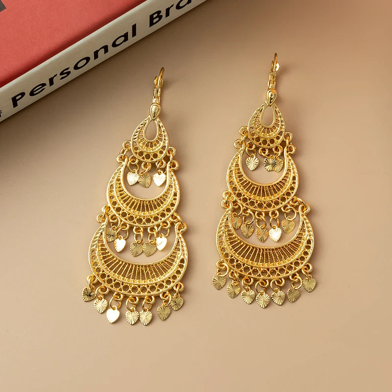 Fatima Moon Drop Earrings