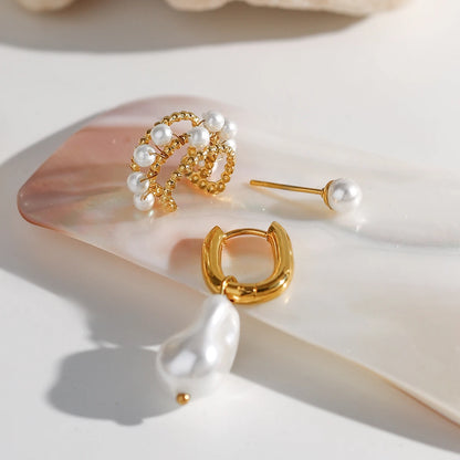 Celestial Pearl Earring Set