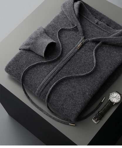 Ezra Cashmere Zip Hoodie