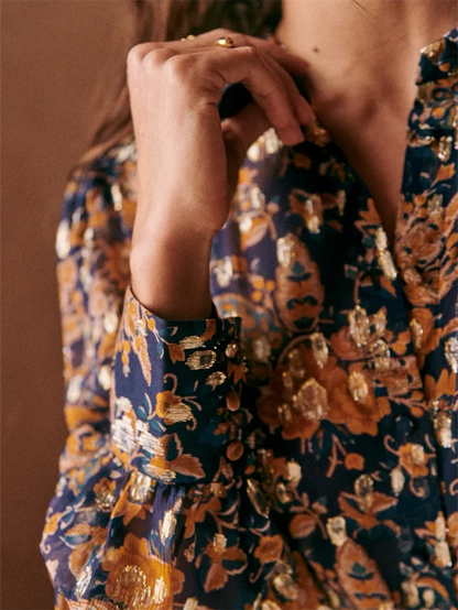 Marielle Retro Floral Blouse