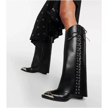 Raven Metal Heel Boots