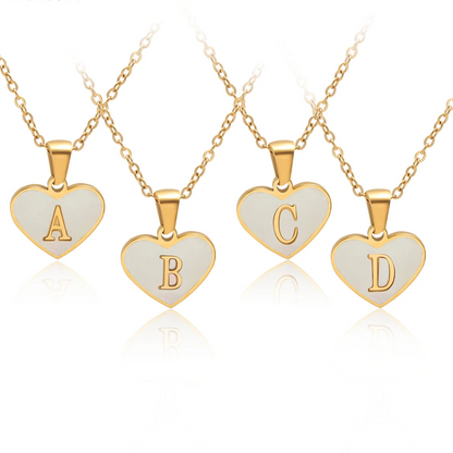 Mila Heart Initial Necklace