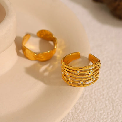 Arden Crystal Gold Ring