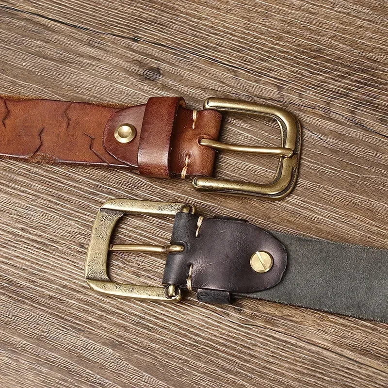 Engraved Cowhide Belt
