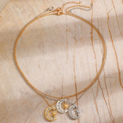 Moon & Sun Pendant Necklace
